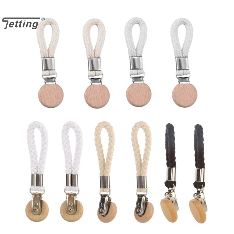 2 pezzi clip per appendere asciugamani morsetto intrecciato multiuso in cotone gancio per cucina bagno clip di stoccaggio calzino appendiabiti all'ingrosso
