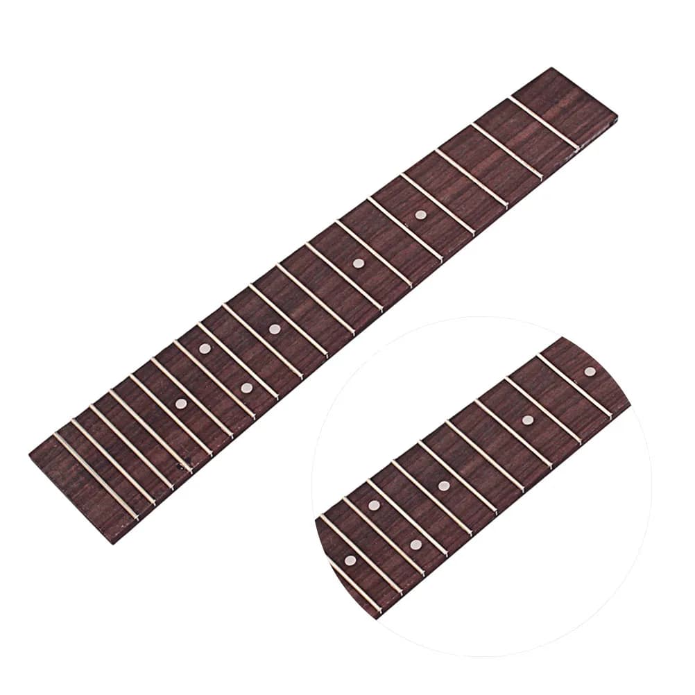 23 Inch Ukulele Fretboard 18 Fret Solid Rosewood Fingerboard Ancient Classic Style Precise Fit Replacement Part for Concert