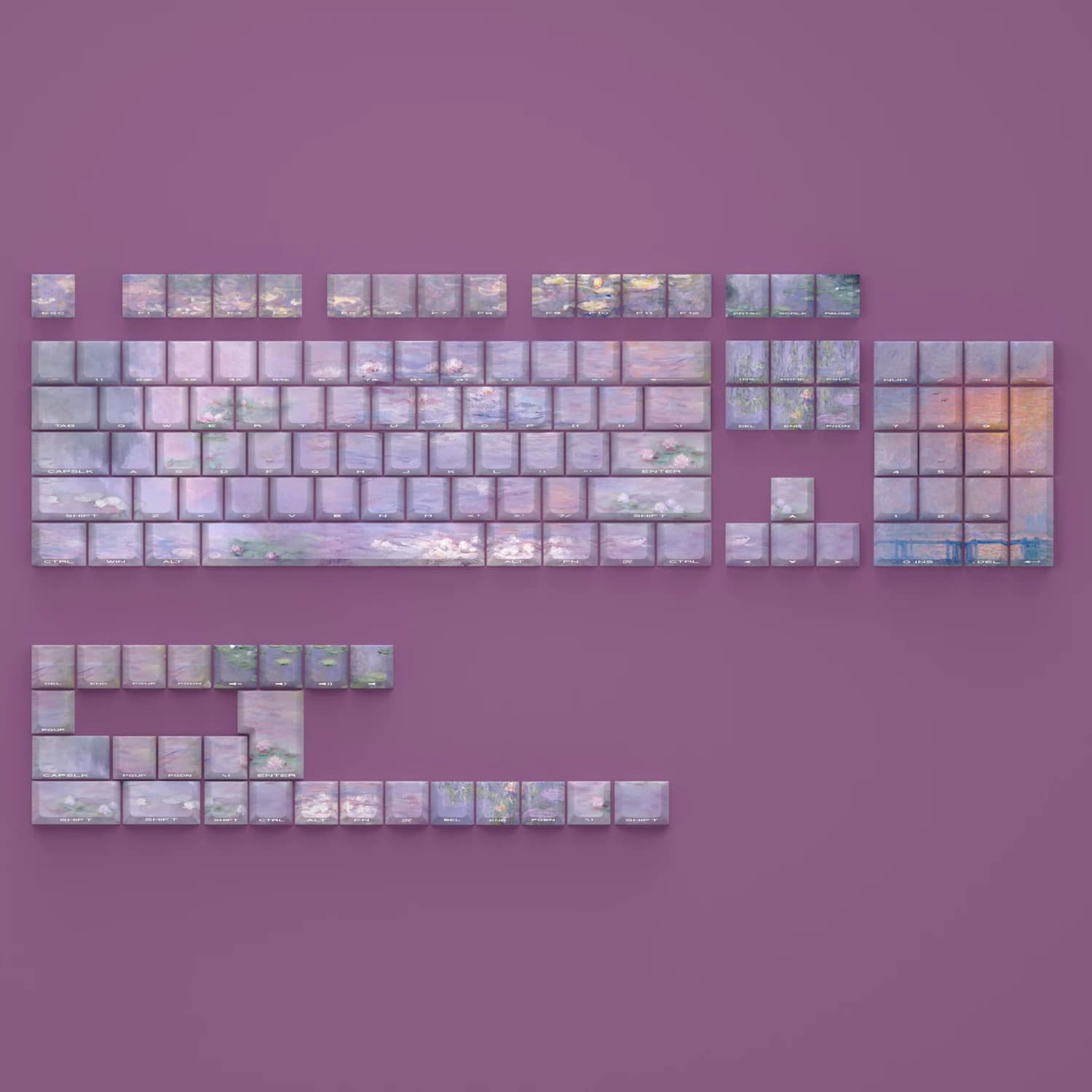 130 tasti Lotus Keycaps Cherry Profilo Cute Anime Retroilluminazione Keycap DYE-SUB PBT Keycap per MX Tastiera meccanica 60/61/68