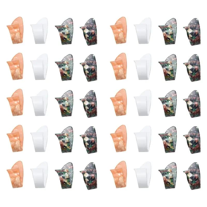 HOES-40 Pieces Thumb Finger Guitar Pick Celluloid Mediator Thumbpick For Acoustic Electric Guitarra Thickness