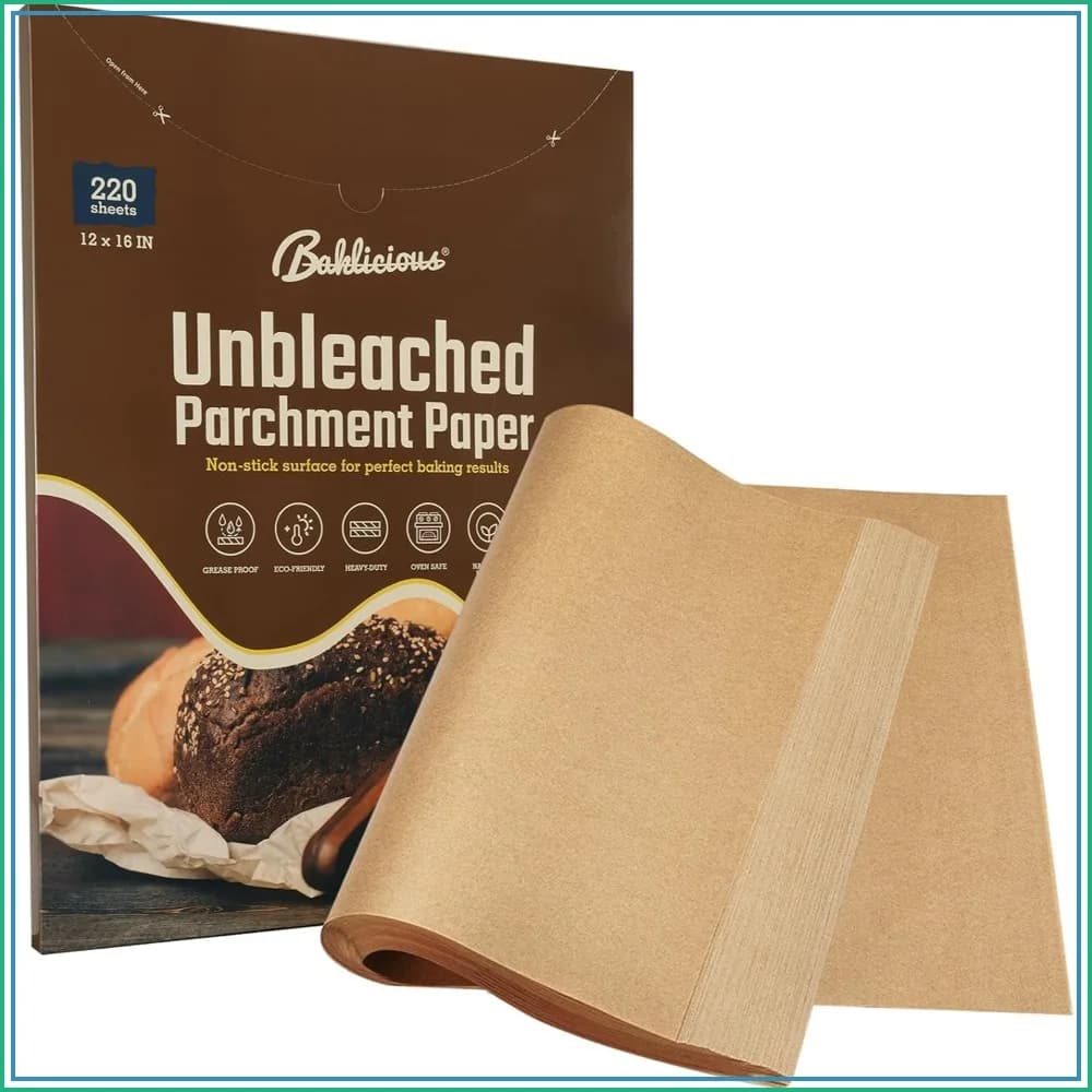 220 Pcs Pre-cut Unbleached Parchment Baking Sheets, Heavy Duty 12x16 in, Non-Stick for Air Fryer, Oven, Cookies