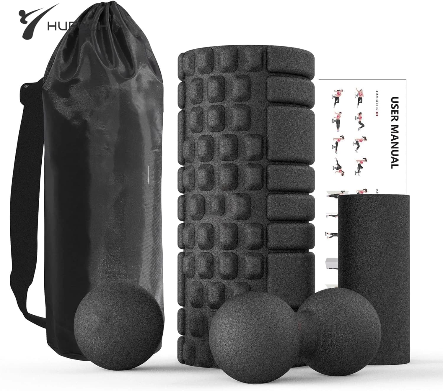 Set of rollers for band Set of peanut balls for massage EPP Fitness Foam Column for Backache Gambe Anca Stretching Deep Fabrics Muscle Relaxation