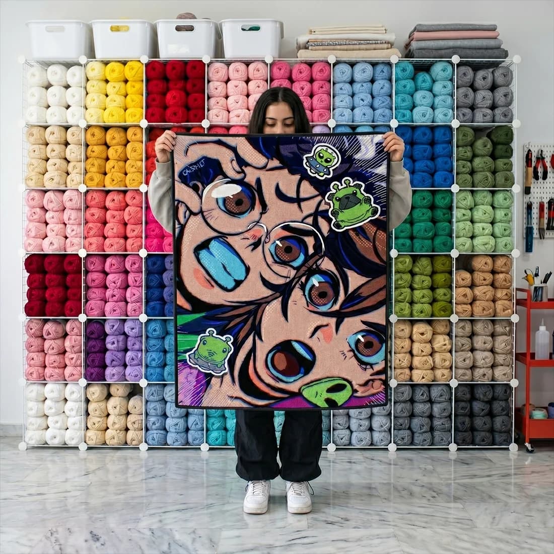 DAN DA DAN Anime Rug Comic Eyes Carpet Soft Fluffy Floor Mat Bedside Mat Creative Birthday Gift for Fans