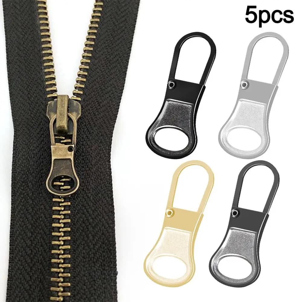 5 pezzi testa universale con cerniera in metallo staccabile cucito fai da te linguetta di ricambio cerniera zaini borse riparazione accessori per cucire