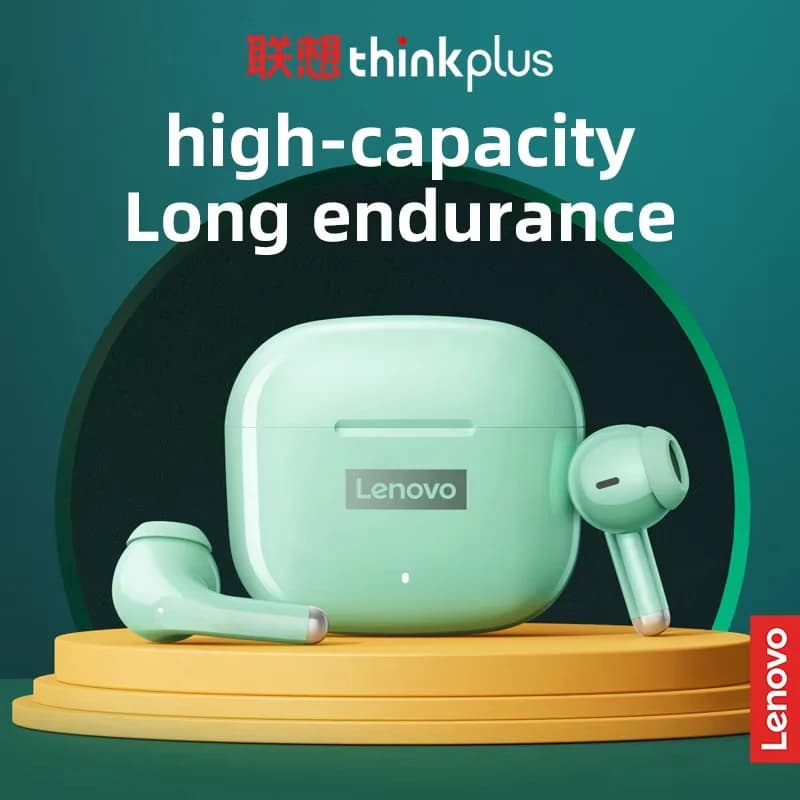 Nuovi auricolari Bluetooth V5.3 Lenovo LP40 Pro con suono bassi potenti, cuffie completamente compatibili con bassa latenza per giochi, sport e musica