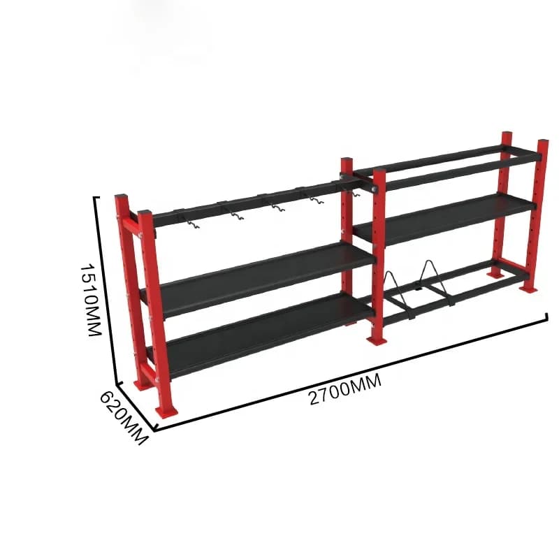 Rack di Stoccaggio Combinato Multifunzione per Manubri e Kettlebell Attrezzatura da Palestra 2026