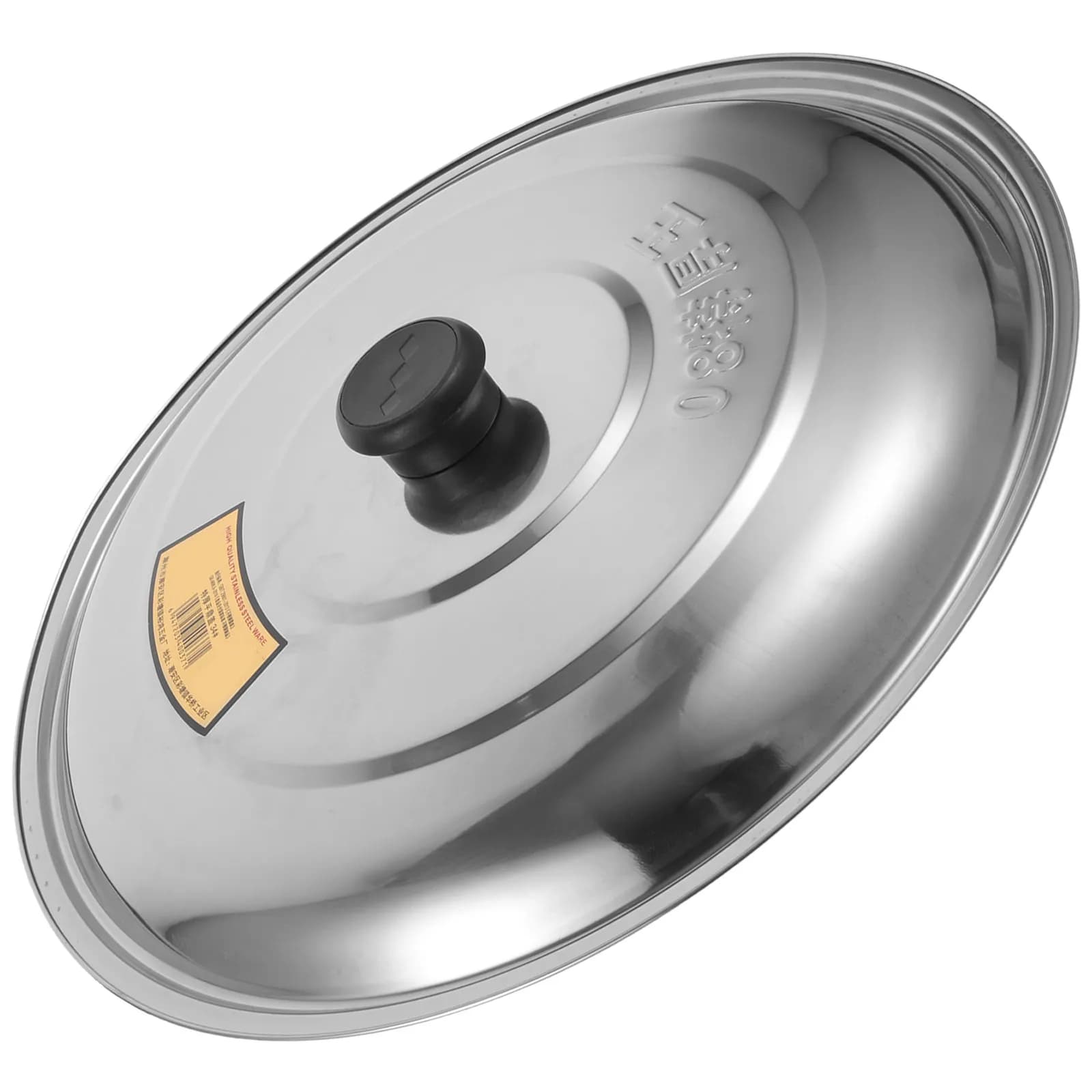 Stainless Steel Pan Lid Round Premium Quality Pot Cover for Wok Soup Pot Frying Pan Steam Lock Design Comfort Grip Knob Home