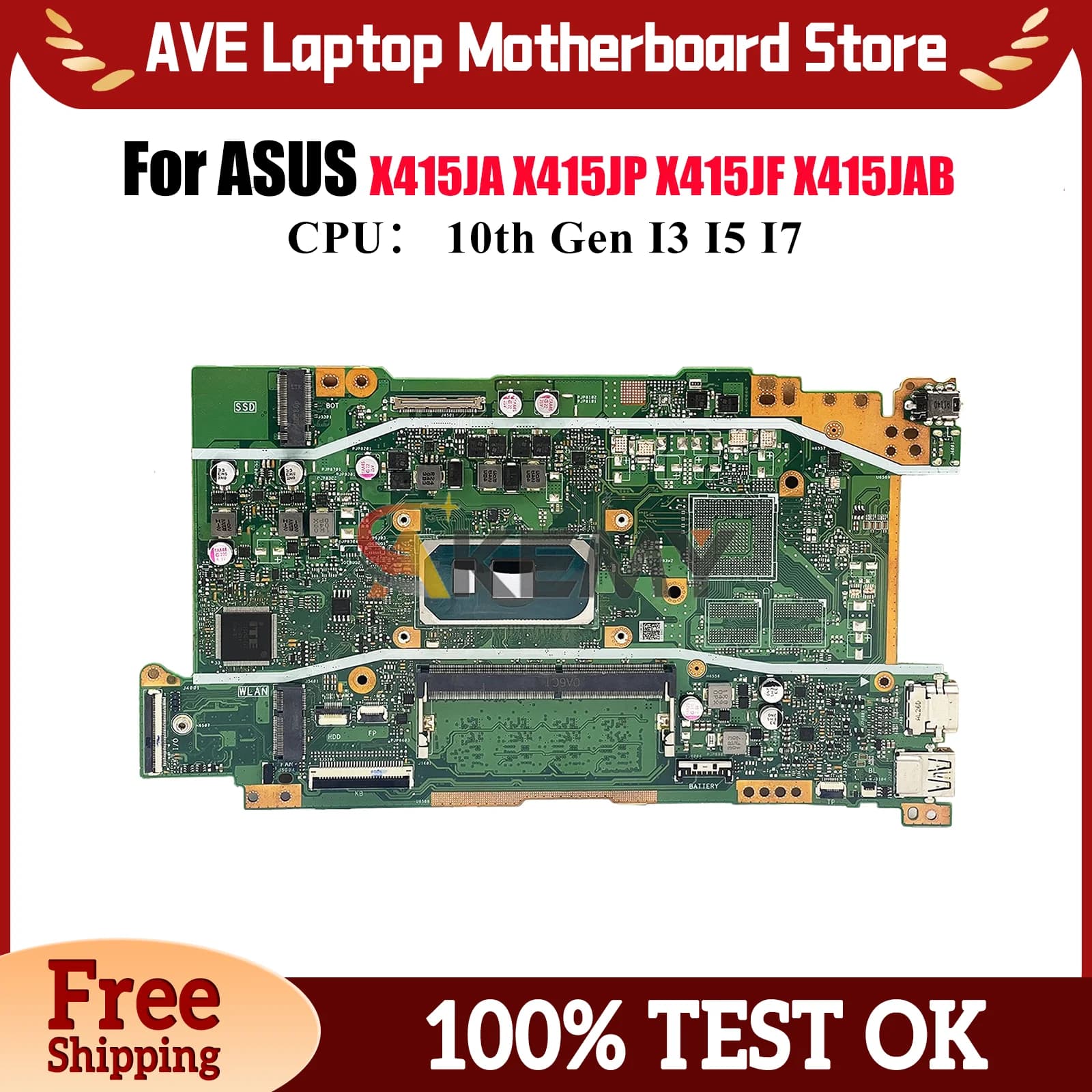 X415JA Scheda Madre Del Computer Portatile Per ASUS VivoBook V4200J A416J V5200J X415JA X415J X415JP X415JAB X415JF Scheda Madre Con I3 I5 I7 CPU