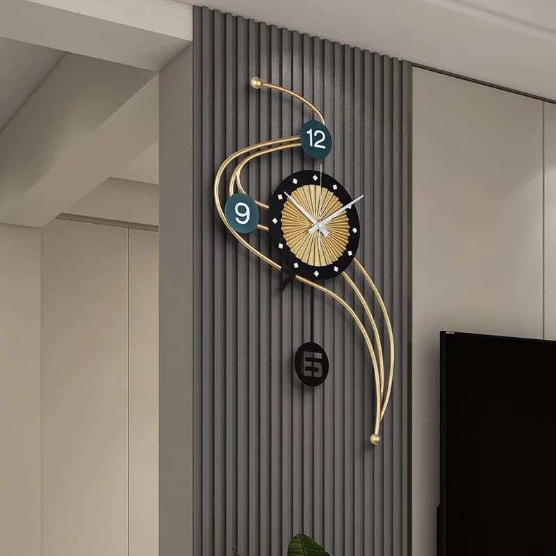 Orologio da Parete Xenomorph per Ristorante, Lusso e Design Moderno per Soggiorno, Orologi da Parete Creativi e alla Moda per Camere da Letto, Decorazione Murale