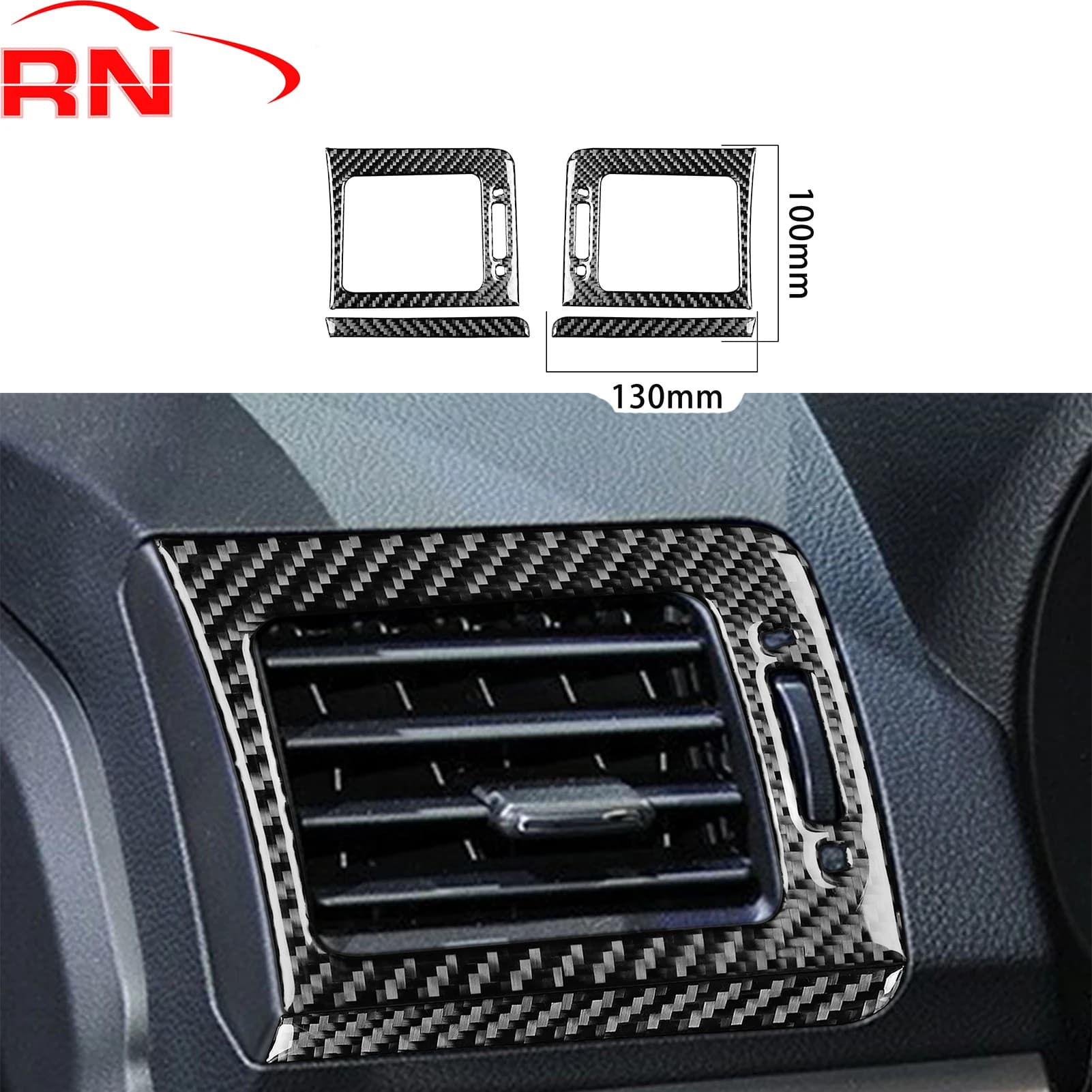 Per Subaru WRX 2015-2021 Refit Auto In Fibra di Carbonio Entrambi i lati Aria Condizionata Prese d'aria Accessori Interni Adesivo