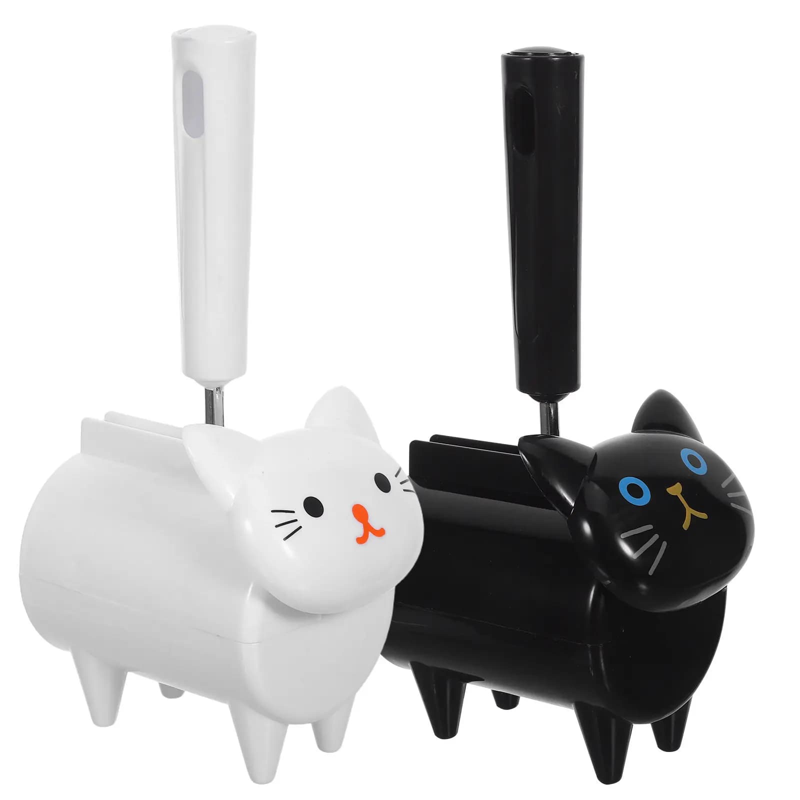 2Pcs Portable Pet Hair Remover Roller Adorable Cartoon Design Strong Adhesive Lint Roller for Clothes Furniture Bedding Travel