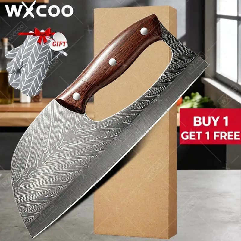 WXCOO Labor-saving Professional Kitchen Knife Meat Chopping Vegetable Knives Perfect for Chef Unique Household Knives with Gift