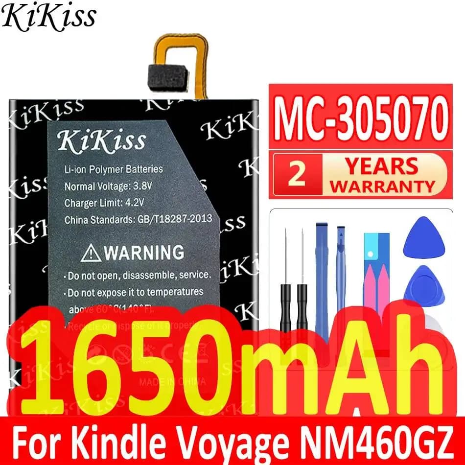 Batteria per tablet da 1650 mAh per Amazon Kindle Voyage NM460GZ 58-000056 MC-305070 S13-R2 S13-R2-A a lunga durata