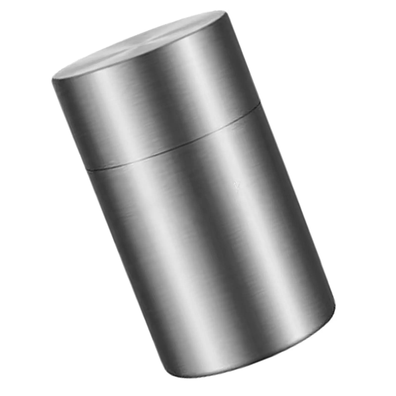 Stainless Steel Tea Storage Organizer Airtight Double Lid Coffee Container Travel Kitchen Canister Loose Tea Spices Nuts Storage