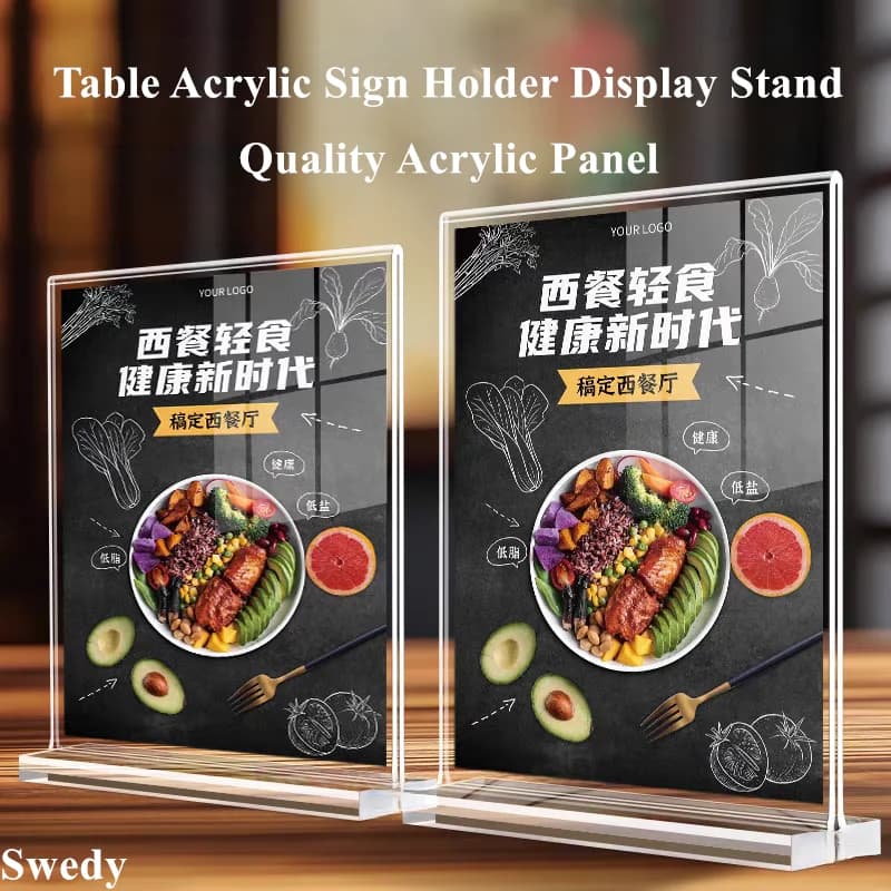 A6 100X150mm Doppio Lato Acrilico Segno Titolare Display Stand Menu Stand Prezzo Etichetta Titolare Foto di Nozze Photo Poster Cornice