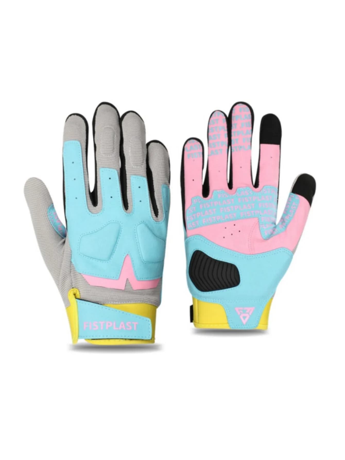 Fistplast 4 colori Macaron quattro colori anti-collisione equitazione sport all'aria aperta moto guanti da indossare all'aperto con dita lunghe