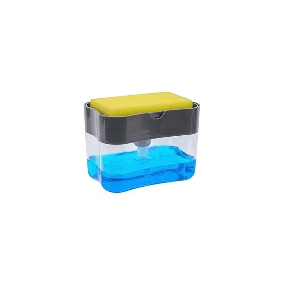Dispenser di detersivo per piatti Dalax, spremi-detersivo per lavaggio piatti nel lavello della cucina, pompa manuale per liquidi e porta spugna 2 in 1, I