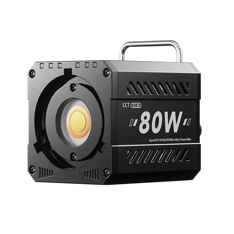 High Power COB Filling Light ZU80, Portable Lamp for Photography and Shooting, 2500-6500K Adjustable, for Live Streaming