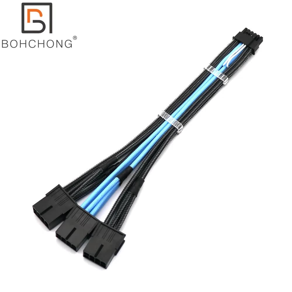 Premium 12VHPWR 12 + 4 pin a 3 pezzi PCI-E 8 pin GPU scheda video grafica 16AWG PCIE 5.0 cavo RTX3090Ti cavo di prolunga di alimentazione