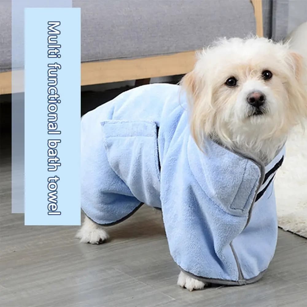 Cute Quick-drying Dog Bathrobe Absorbent Soft Pet Bath Towels Pet Bathing Supplies Nightwear Dog Towel for Small Large Dog