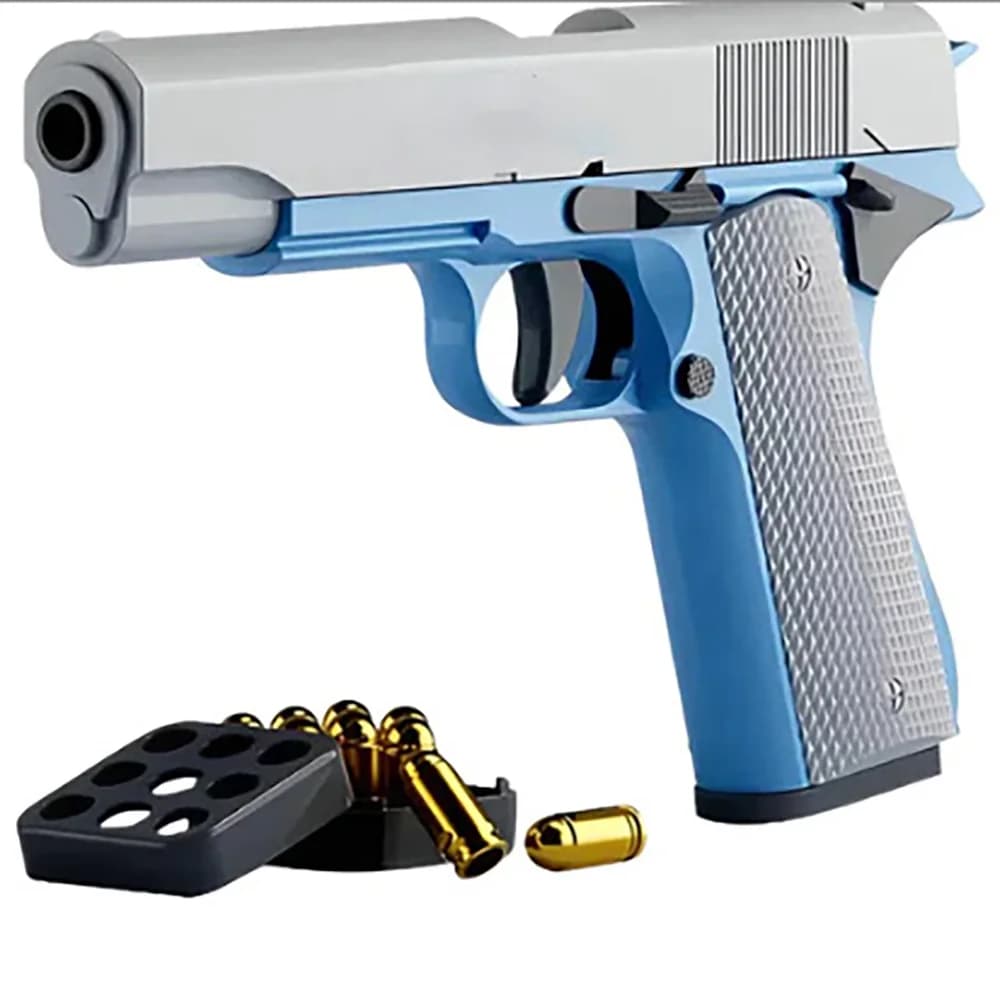 Pistola giocattolo antistress divertente giocattolo interattivo per bambini pistola giocattolo aspetto pistola a mano reale espulsione conchiglie giocattoli agitati
