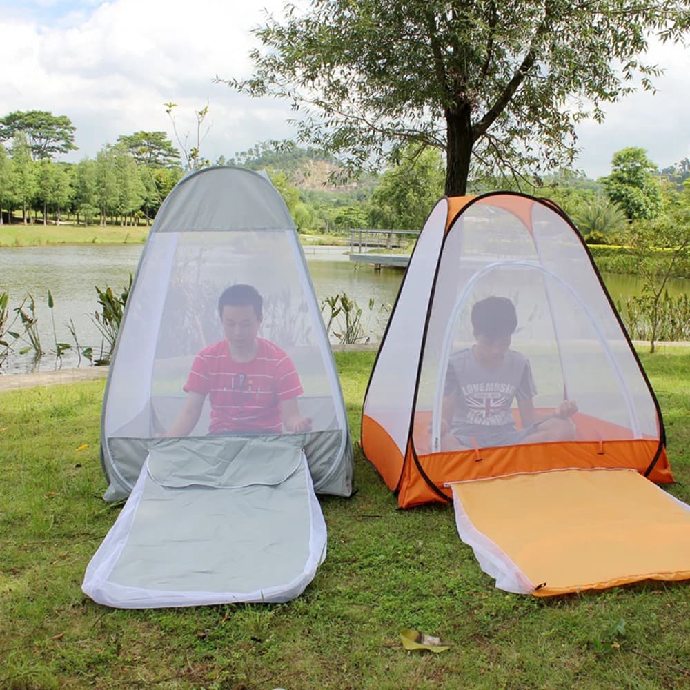 Camping Tent Single Self-supporting with Mosquito net for Exterior, Quick Folding Cabana for Meditation