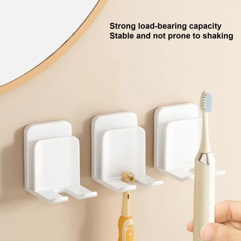 Supporto per Spazzolino Elettrico da Parete con Base Antiscivolo e Drenaggio Rapido, Organizzatore per Spazzolini Elettrici