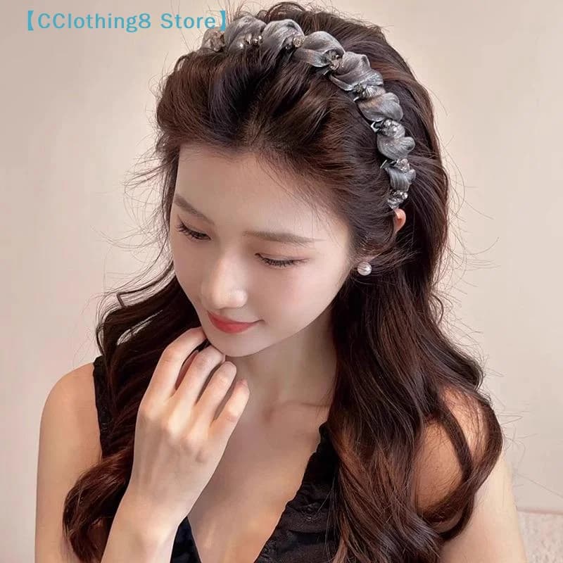 Fascia per capelli a rete plissettata effetto fata, elegante e raffinata, con denti, accessori per capelli da donna【AliS8】