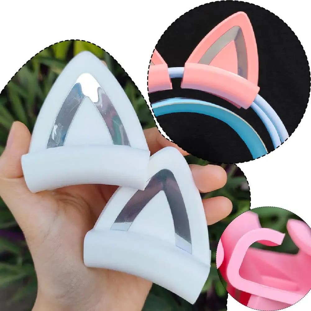 Headphone Accessories Cat Earphone Earring Cat Headphone Headphones Attack Stereo Headphone Decoration Silicone Light Penda S1V6