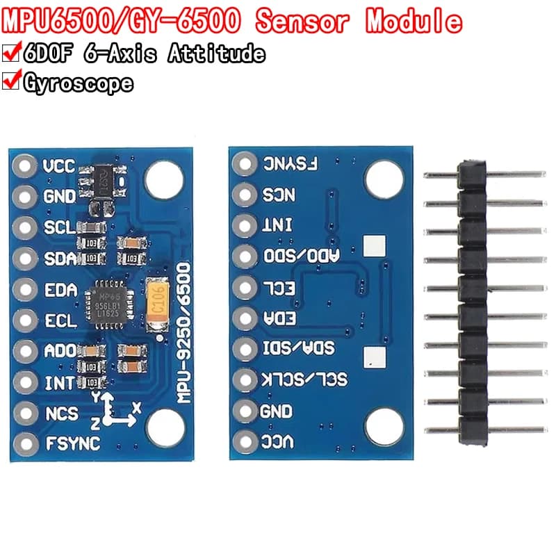 IIC I2C SPI MPU6500 MPU-6500 Sensor Module 6 axis gyroscope accelerometer Replace MPU6050 for Arduino with pin GY-6500