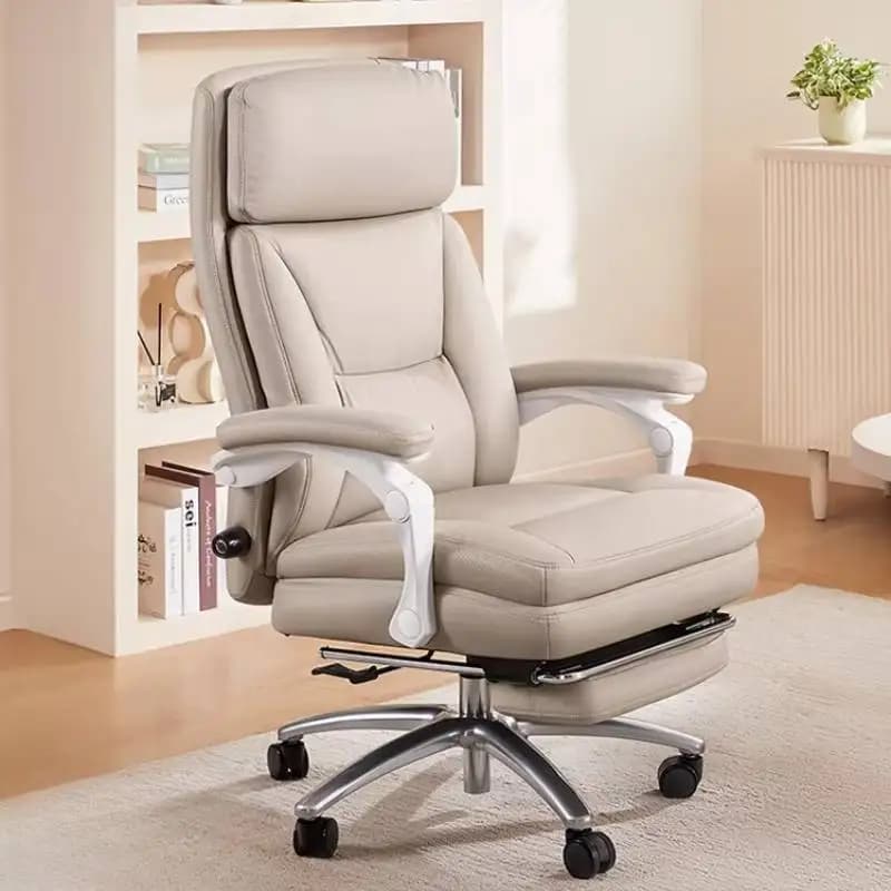 Sedia da Gaming Reclinabile con Poggiatesta e Braccioli, Sedia da Ufficio di Lusso Relax Girevole, Mobili per Ufficio