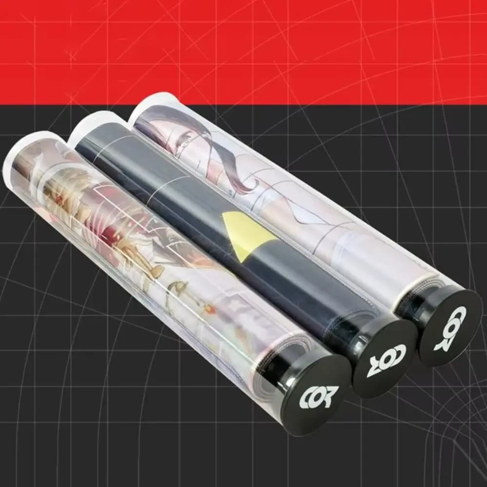 Tappetino per giochi trasparente Custodia protettiva per contenitore Porta carte Tappetino da gioco Tubo di stoccaggio Protezione per tappetino da gioco leggero telescopico