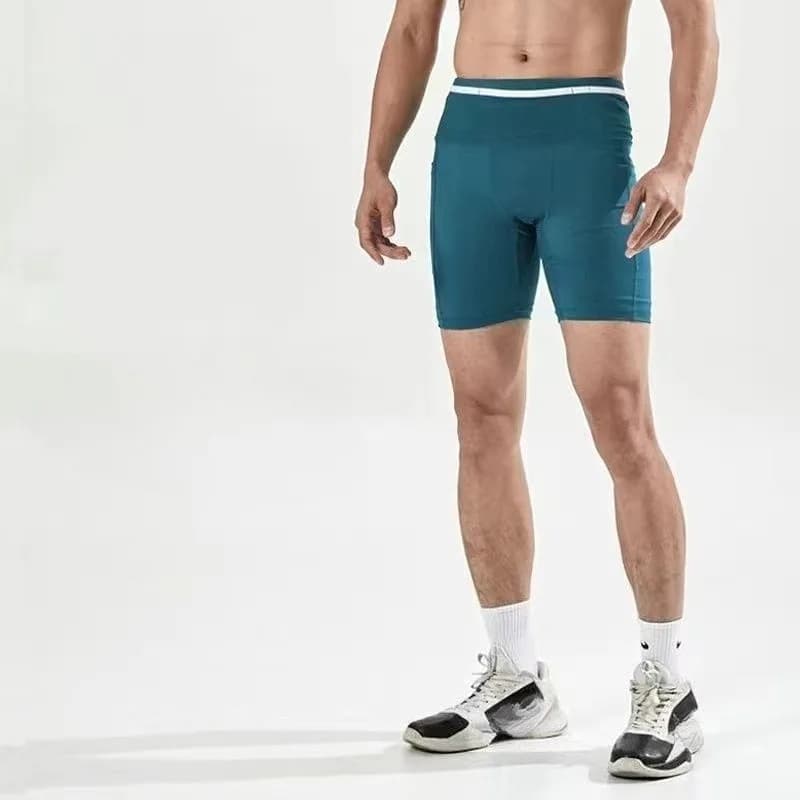 Unisex Racing Shorts with 6 Quick Drying Pockets, Cycling and Fitness Compression, with 4 Inch Frontal Pocket