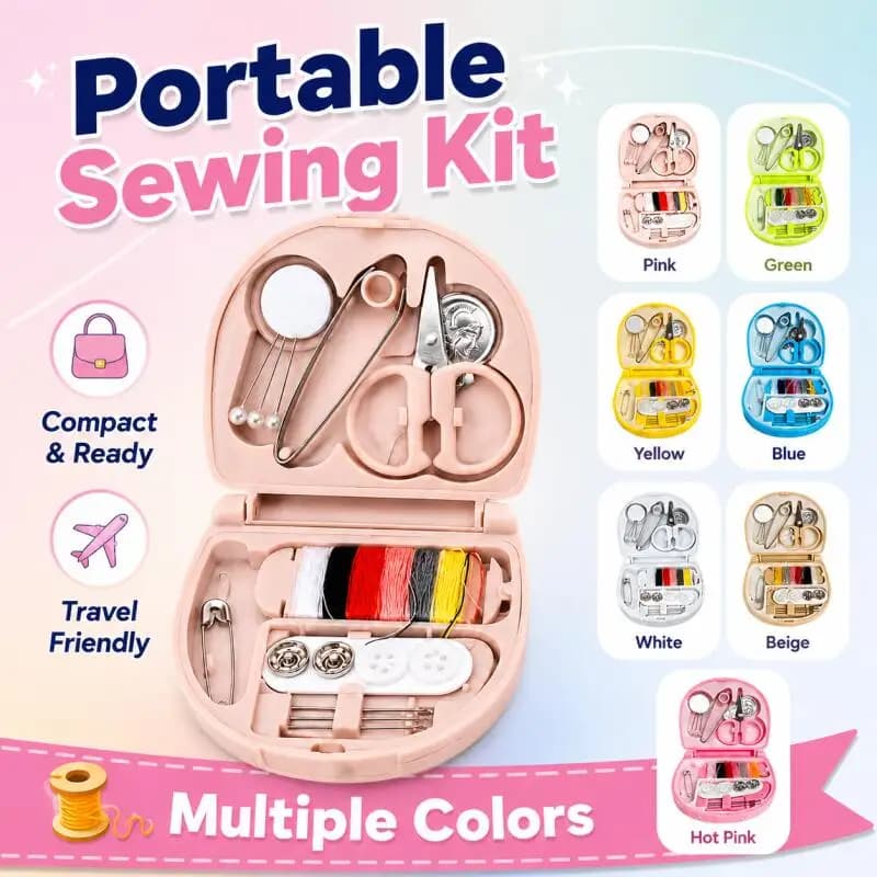 Mini Portable Travel Home DIY Sewing Box Portable Needle and Thread Kit Sewing Tool Set