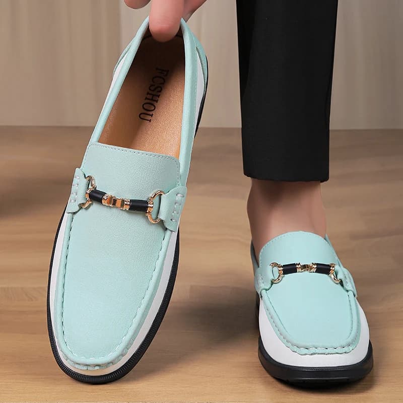 Business Male Driving Loafers Genuine Leather Mens Casual Shoes Handmade Slip on Walking Shoe Breathable Driving Flats Moccasins