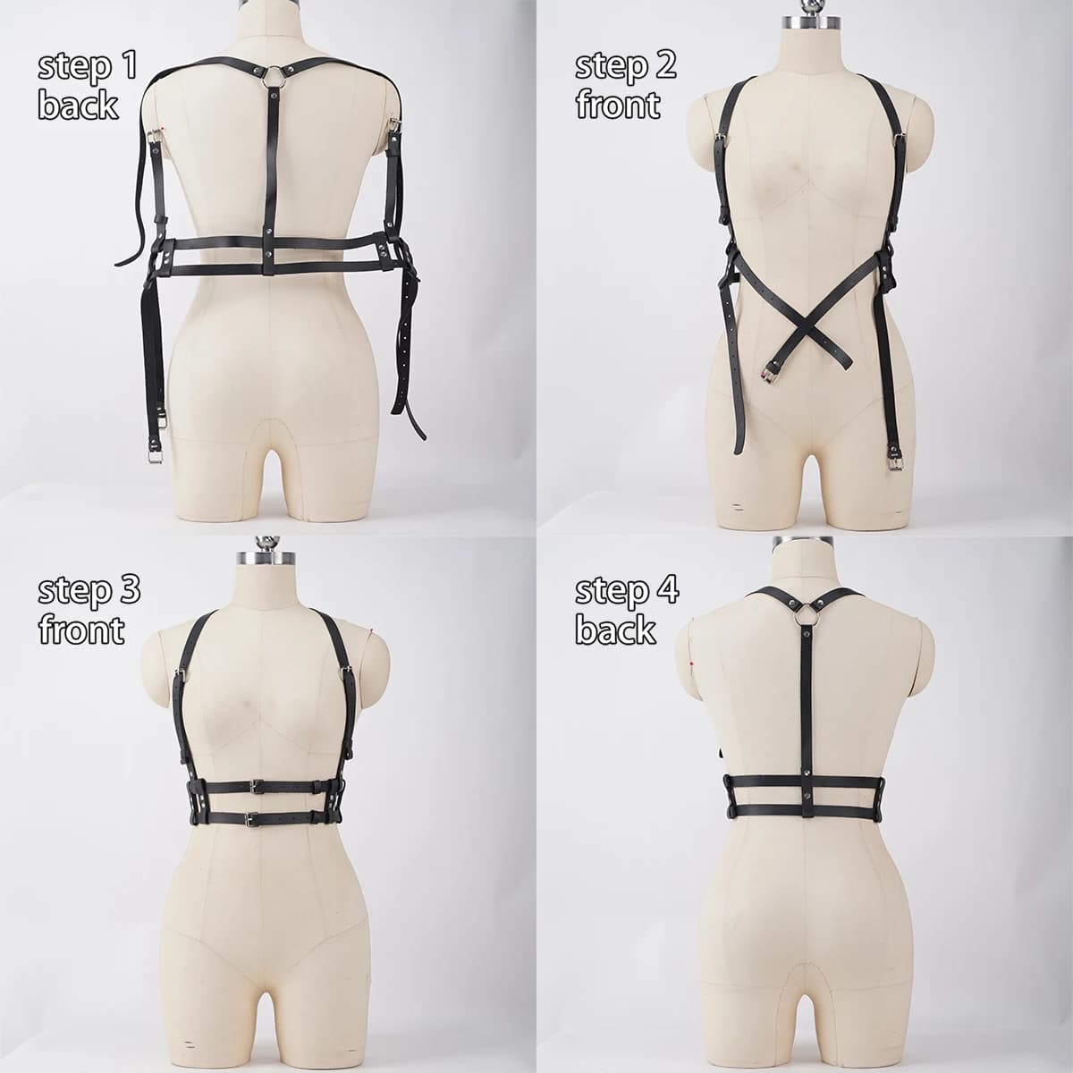 Cintura Punk da Donna, Stile Street, Cintura Modellante, Bretelle per Donna, Imbracatura per il Corpo, Cintura Corsetto, Accessorio per Abbigliamento Gotico