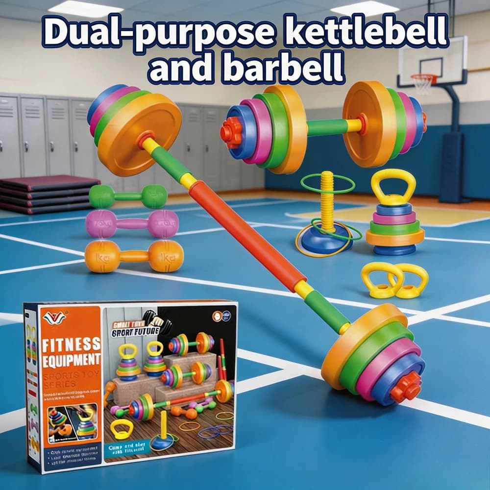 Adjustable Dumbbell Kettlebell Barbell Combination Toy Set Multi Function Fitness Exercise Kit Physical Training Sport Toy