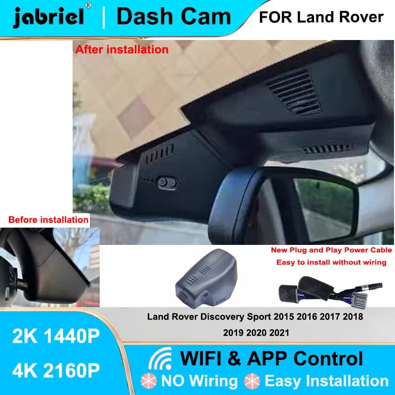 Jabriel per Land Rover Discovery Sport 2015-2021 Dash Cam 2K 4K Wifi Plug and Play Registratore Video