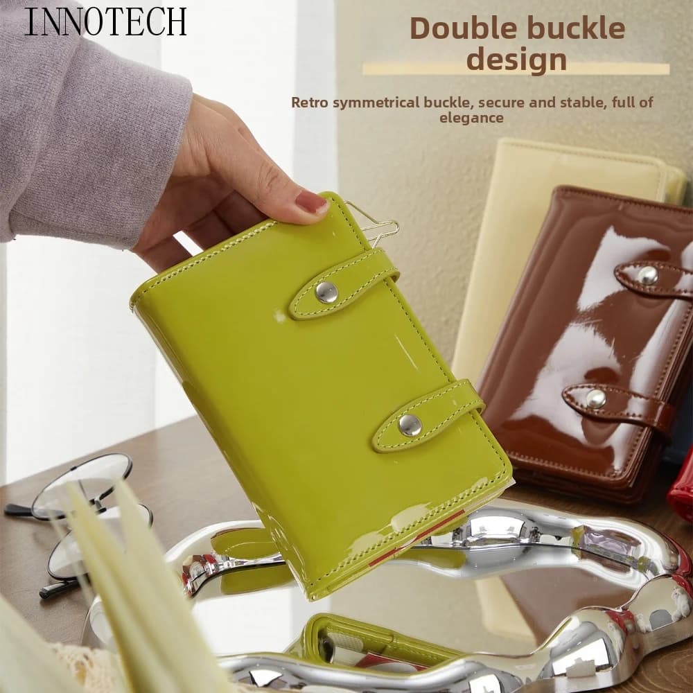 Memo Pads Pocket Planner Leather Cover Financial Record Book A7 Notebook Multi-Purpose Spiral Bound Business Memos Office