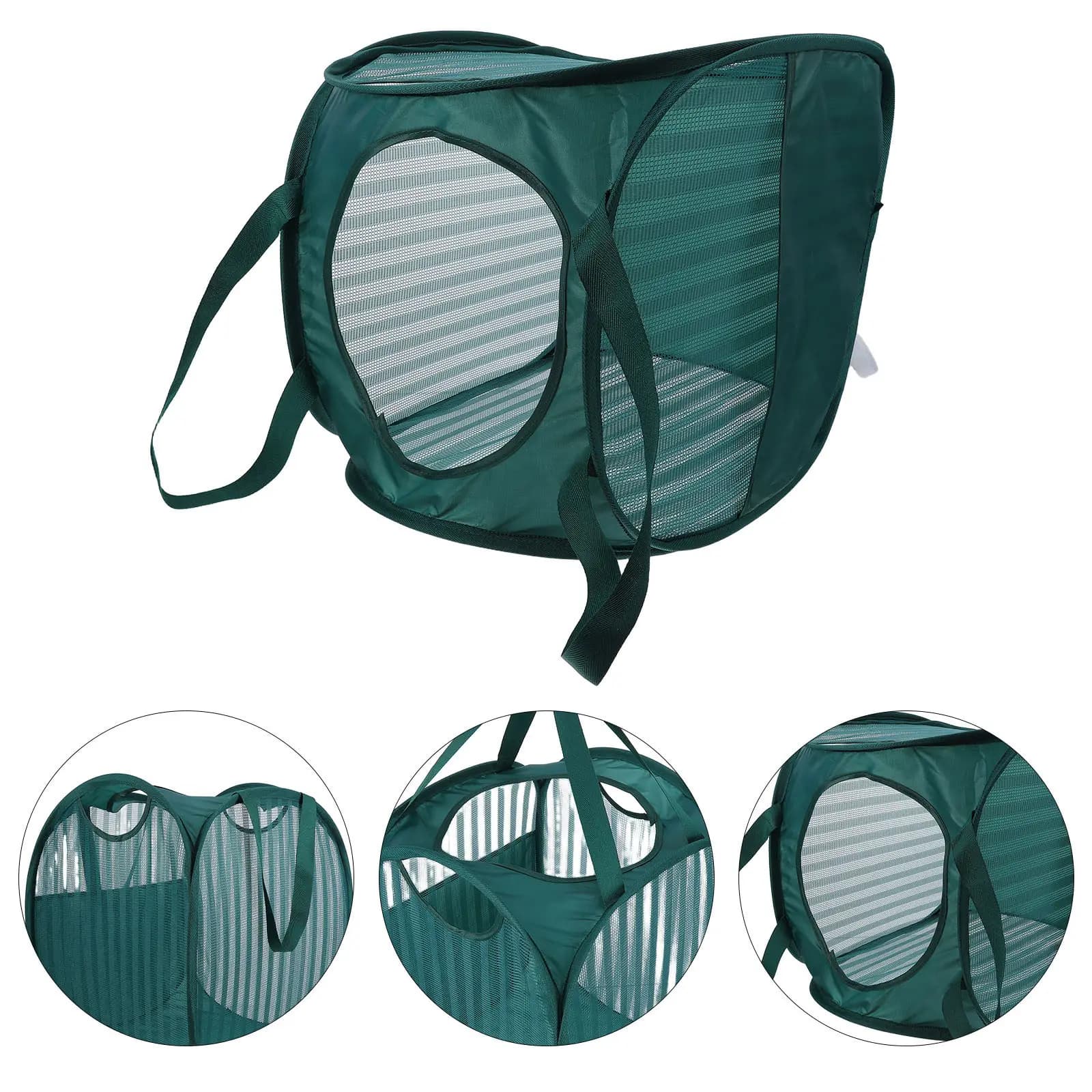 Pop Up Folding Mesh Laundry Hamper Bag Breathable Space Saving Tote for Dorm Room Bathroom Home Laundry Organizing Storage