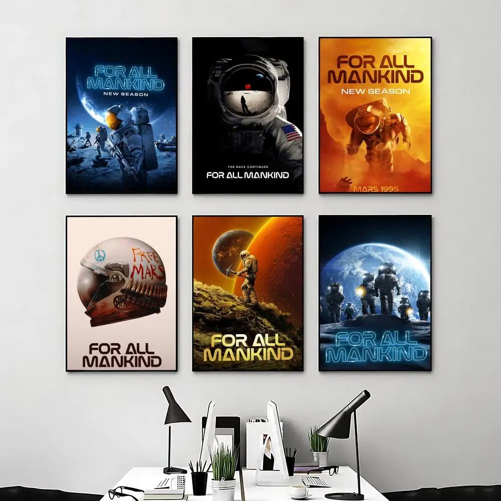 Poster del film For All Mankind, decorazioni per la stanza in stile anime, decorazioni per interni, poster da parete, arte murale musicale