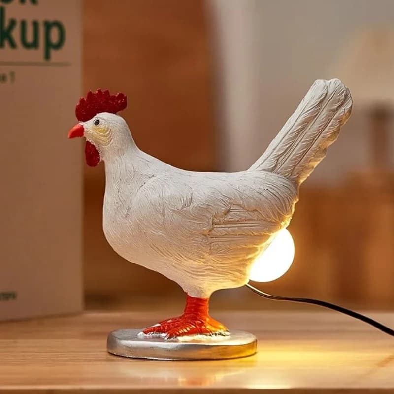 Luci notturne a LED decorative Animale simulato Divertente Pasqua Decorazioni per la casa Festa Carnevale Pollo Lampada Pulcino Luce notturna creativa