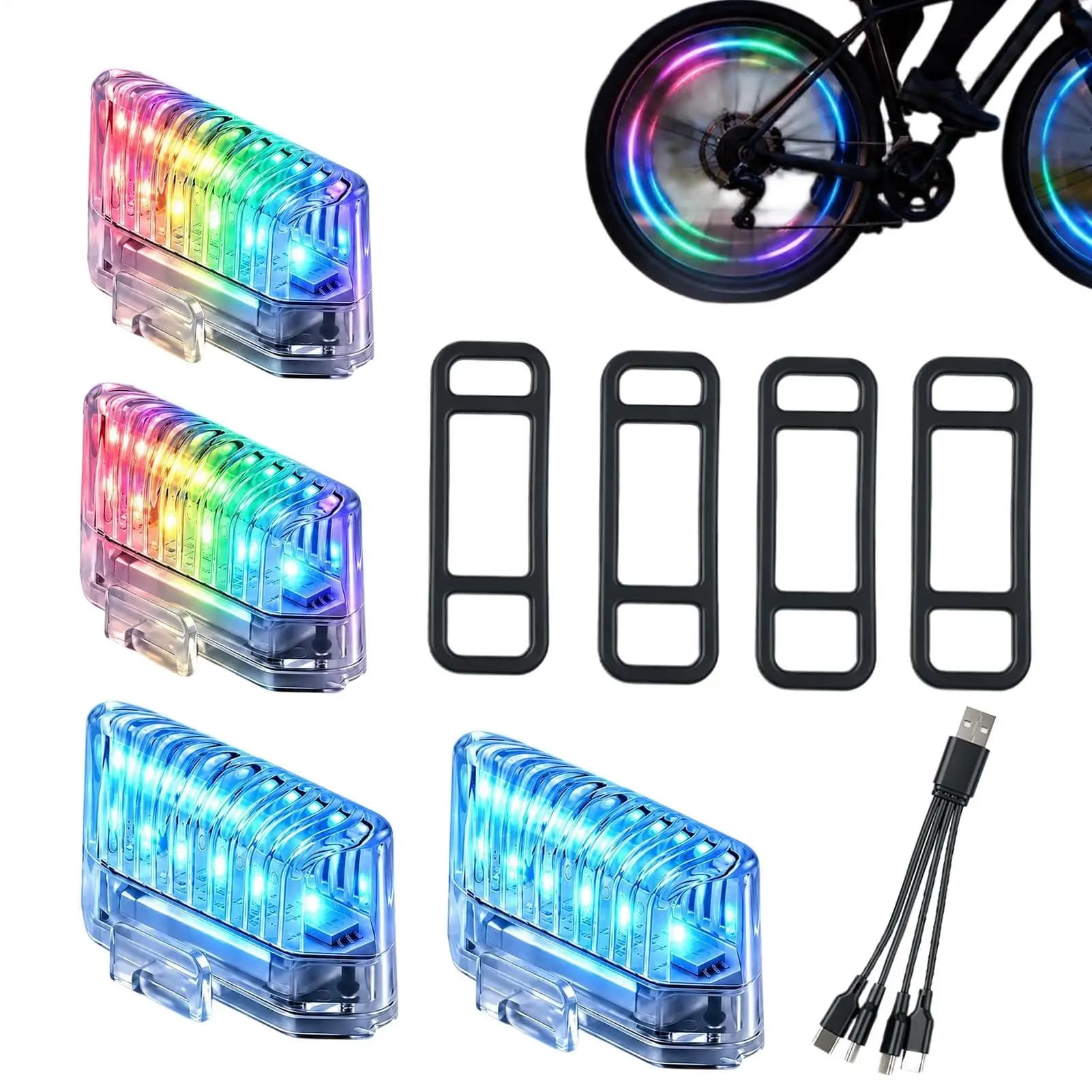 Bike Wheel Lights 23 Modes Bicycle Tire Motion Sensor Lamp Motion Sensor Bike Spoke Lights For Outdoor Adventure Mountain Road