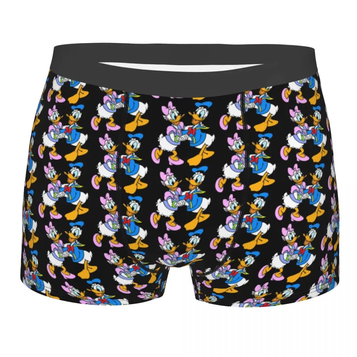 Boxer da uomo personalizzati divertenti con Donald Duck e Daisy Duck, traspiranti, pantaloncini intimi