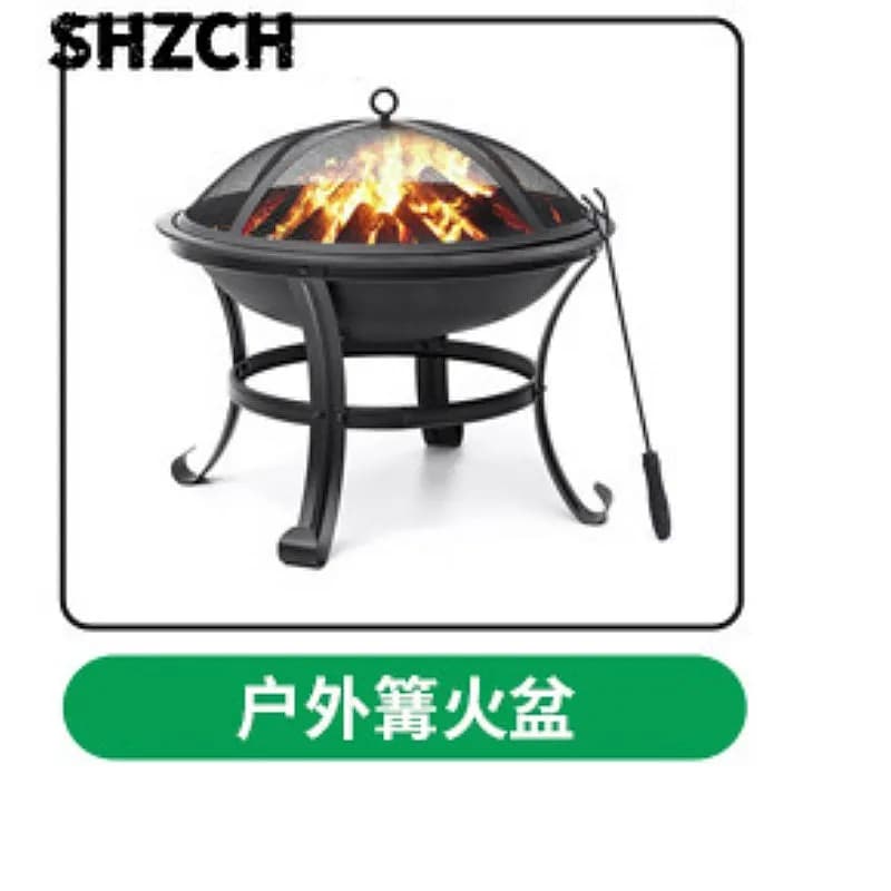 Outdoor Charcoal Brazier Heating Stove for Camping Patio Garden