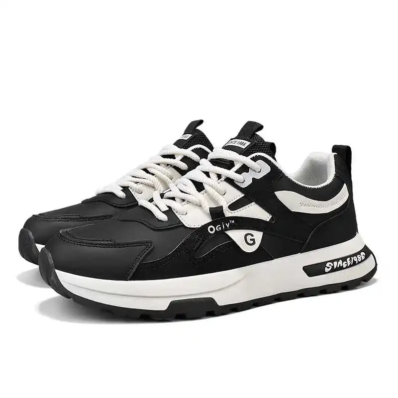 Primavera-autunno senza tacco Stivale nero Allenamento Migliori sneakers alla moda Scarpe da corsa da uomo Creatore sportivo Interessante alla moda