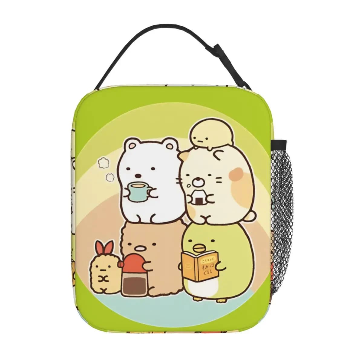 Sumikko Gurashi Kawaii Insulated Lunch Bag Cooler Bag Lunch Container Leakproof Tote Lunch Box Food Handbags Work Picnic