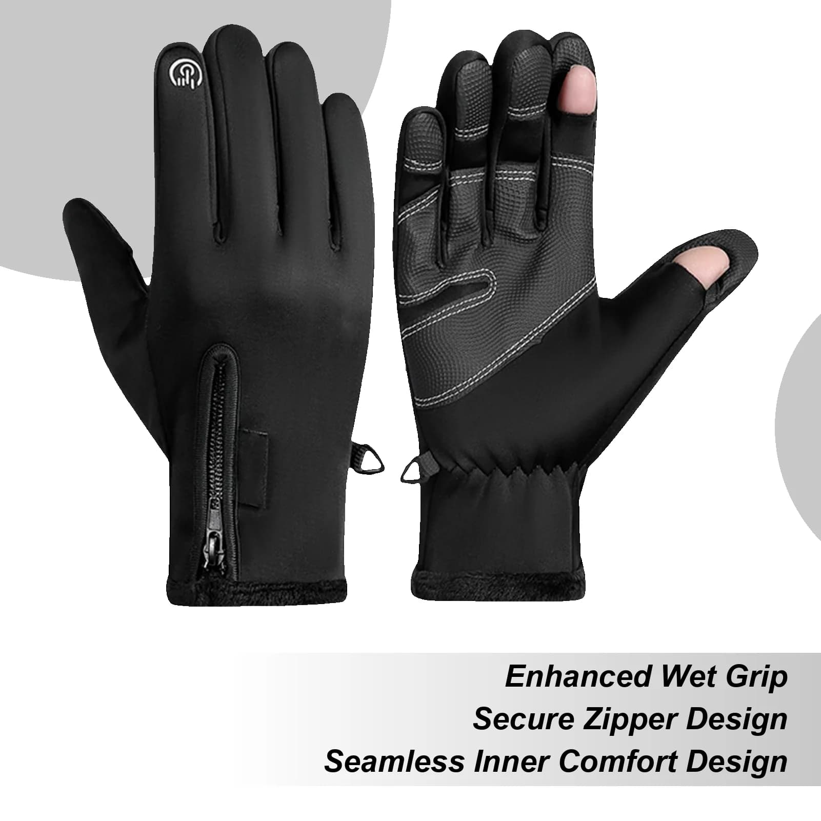 Outdoor Sports Gloves from Winter Warm Cycling Black Waterproof Anti-slip with finger touchscreen Ski Gloves hot windproof