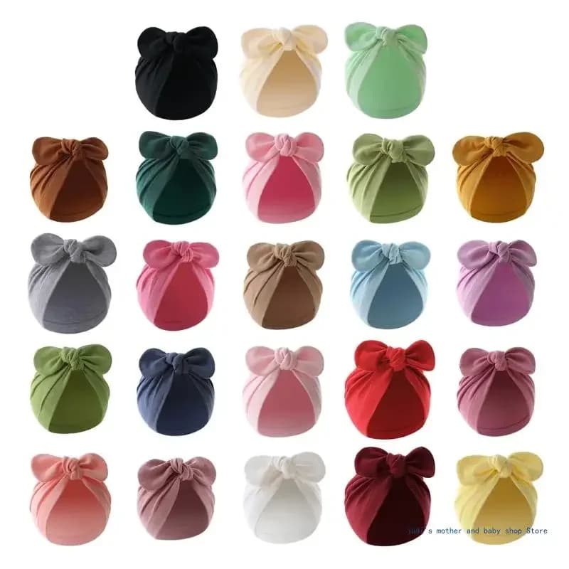 Baby Bowknot Beanie Hat cappello turbante con fiocco grande per neonato ragazzi ragazza 0-12M morbido copricapo traspirante cappello fotografico universale
