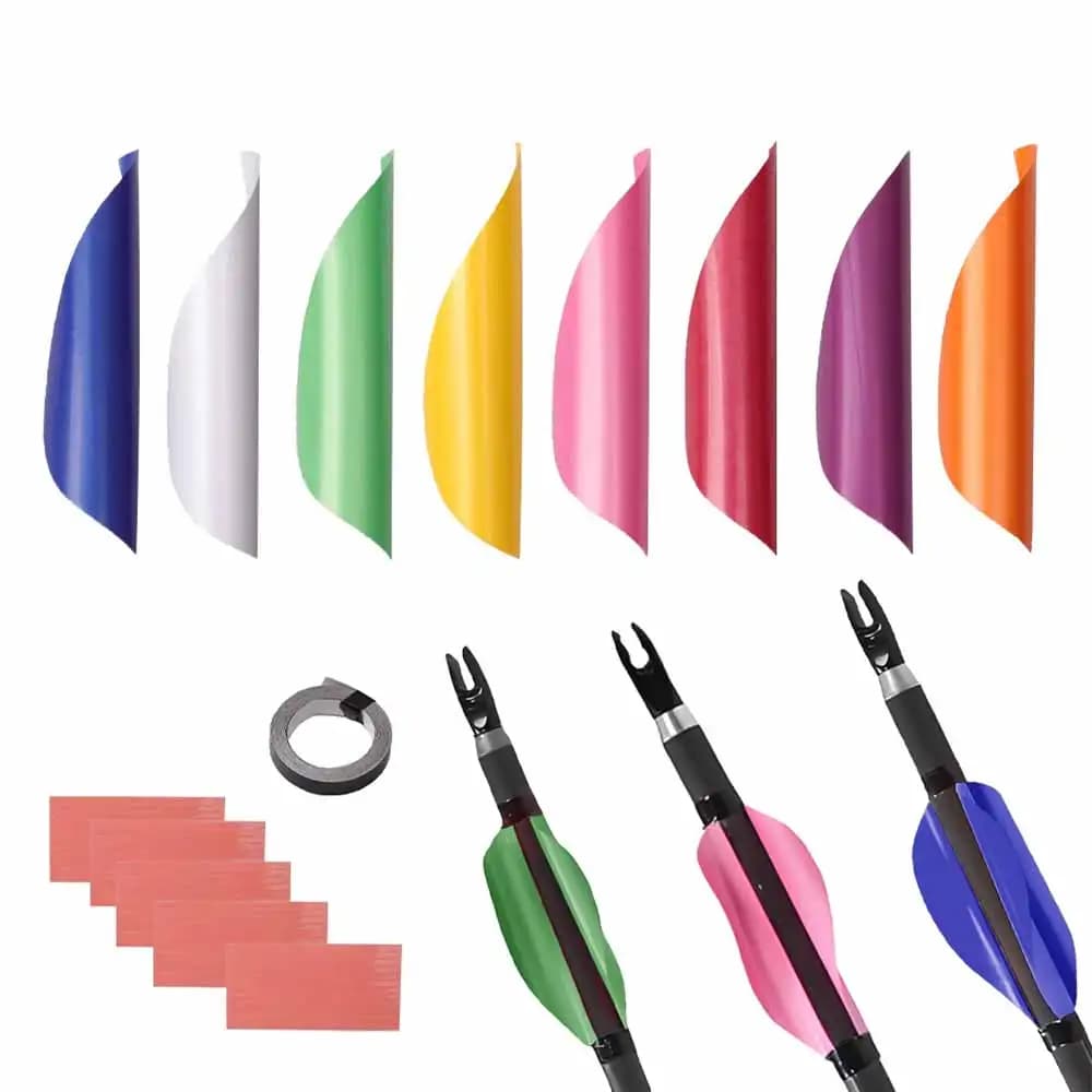 50 Pezzi Piume per Frecce da Tiro con l'Arco, Piume a Spirale da 1,75 Pollici, Alette di Fletching a Rotazione Destra, Accessori Fai-da-te per Tiro con l'Arco e Caccia